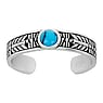 Stone toe ring Silver 925 Turquoise Tribal_pattern