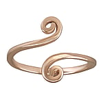 Zehenring aus Edelstahl mit PVD Beschichtung (goldfarbig). Breite:14mm. Biegsam zum Anziehen und Anpassen.  Spirale