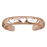 Bague de doigt de pied Acier inoxydable Revtement PVD (couleur or) Coeur Amour