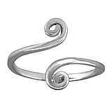 Anillo de pie Acero fino Espiral