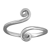 Anello per il piede in Acciaio inox. Larghezza:14mm. Flessibile ed adattabile.  Spirale