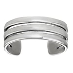 Toering out of Silver 925. Width:6mm. Bendable for adjustment and for wearing. Shiny.  Stripes Grooves Rills Lines