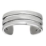 Toering Silver 925 Stripes Grooves Rills