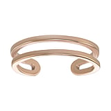 Bague de doigt de pied Acier inoxydable Revtement PVD (couleur or) Spirale Bandes Rayures Zbrure