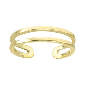 Bague de doigt de pied Acier inoxydable Revtement PVD (couleur or) Spirale Bandes Rayures Zbrure