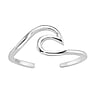 Bague de doigt de pied Argent 925 Vague Onde Lame