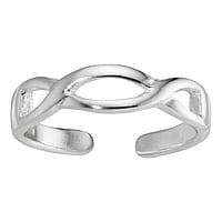 Teenring uit Zilver 925. Breedte:4mm. Buigbaar om in te doen en aan te passen. Glanzend.  eeuwig oneindig oneindigheid eindeloos eindeloosheid eeuwigheid lemniscaat liggende acht 8