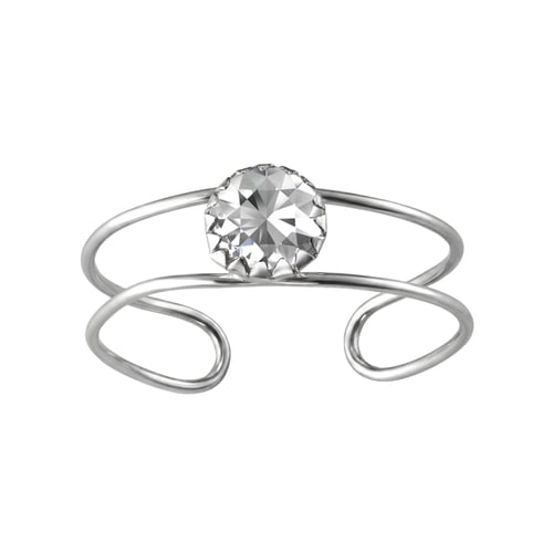 Silver toe ring 345 with Crystal 5mm BIJOUTERIA