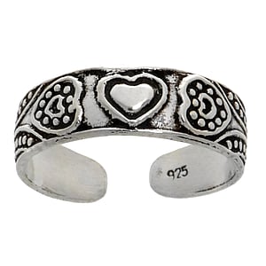 Zehenring Silber 925 Herz Liebe Tribal_Zeichnung Tribal_Muster