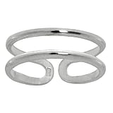 Bague de doigt de pied Argent 925 Spirale Bandes Rayures Zbrure