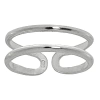 Teenring uit Zilver 925. Breedte:5mm. Buigbaar om in te doen en aan te passen. Glanzend.  spiraal streep lijn ribbels