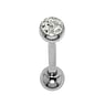 Piercing langue Acier chirurgical 316L Cristal poxy