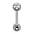 Piercing langue Acier chirurgical 316L Cristal poxy