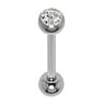 Piercing langue Acier chirurgical 316L Cristal poxy