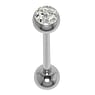 Piercing langue Acier chirurgical 316L Cristal poxy