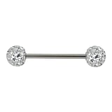 Piercing langue Acier chirurgical 316L Cristal poxy