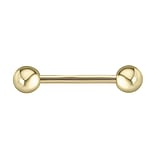 Zungenpiercing Chirurgenstahl 316L PVD Beschichtung (goldfarbig)