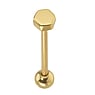 Tongue piercing Surgical Steel 316L PVD-coating (gold color)