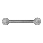 Tongpiercing uit Chirurgisch staal 316L. Schroefdraad:1,6mm. Lengte staafje:16mm. Diameter bal:5mm. Glanzend.