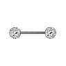 Piercing langue Acier chirurgical 316L Cristal poxy