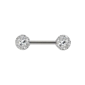 Piercing langue Acier chirurgical 316L Cristal poxy