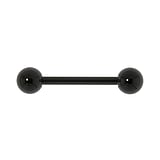 Zungenpiercing Chirurgenstahl 316L PVD Beschichtung (schwarz)