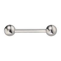 Tongue piercing out of Surgical Steel 316L. Thread:1,6mm. Ball diameter:5mm.