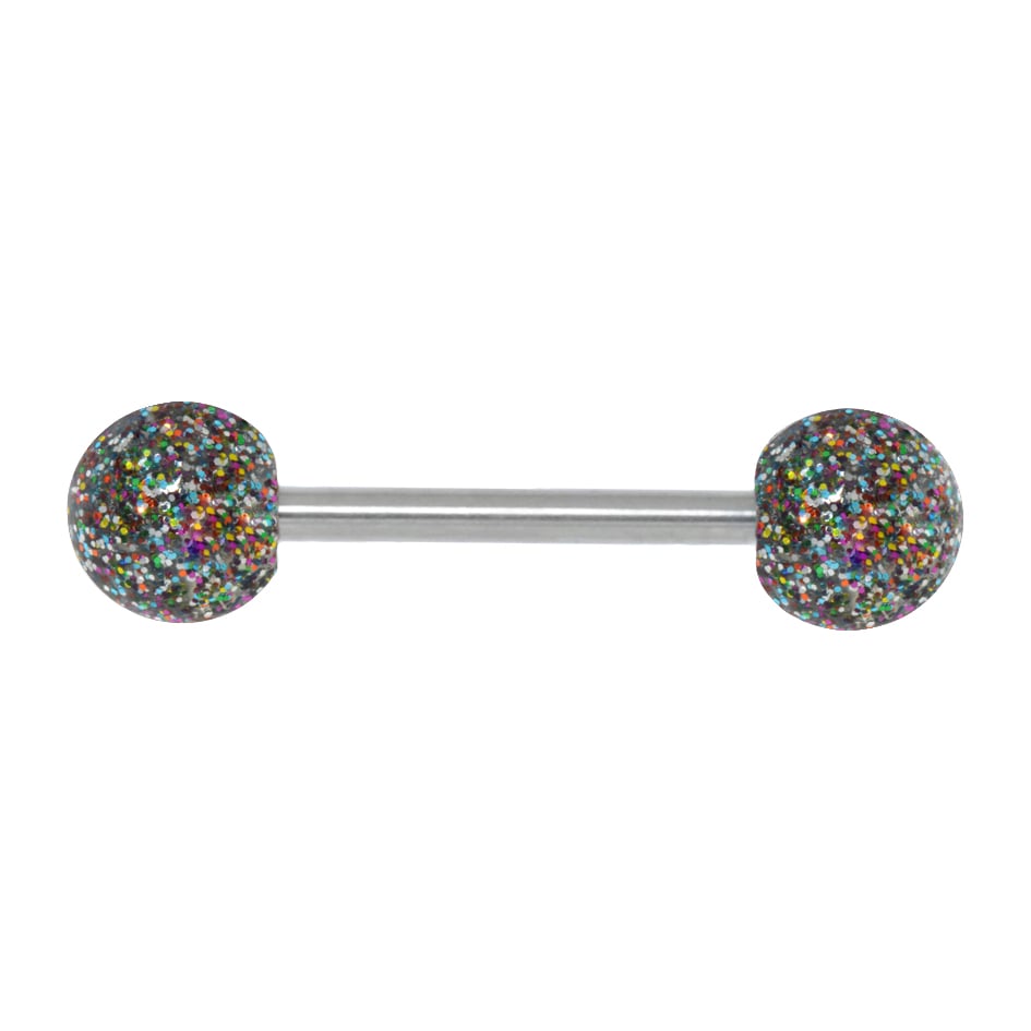 Glass deals tongue ring