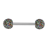 Piercing de lengua Acero quirrgico Cristal acrlico 