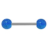 Piercing lingua Metallo chirurgico 316L Vetro acrilico