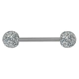 Piercing langue Acier chirurgical 316L Verre en acrylique