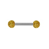 Piercing lingua Metallo chirurgico 316L Vetro acrilico