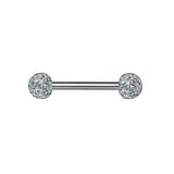 Tongue piercing Surgical Steel 316L Acrylic glass