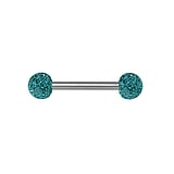 Piercing lingua Metallo chirurgico 316L Vetro acrilico