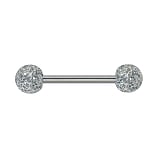 Piercing langue Acier chirurgical 316L Verre en acrylique