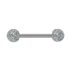 Piercing lingua Metallo chirurgico 316L Vetro acrilico