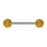 Piercing lingua Metallo chirurgico 316L Vetro acrilico