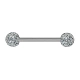 Piercing langue Acier chirurgical 316L Verre en acrylique