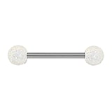 Piercing lingua Metallo chirurgico 316L Vetro acrilico