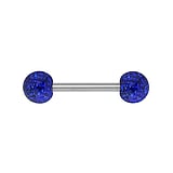 Piercing lingua Metallo chirurgico 316L Vetro acrilico