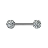 Piercing lingua Metallo chirurgico 316L Vetro acrilico