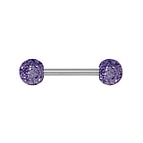 Tongue piercing Surgical Steel 316L Acrylic glass