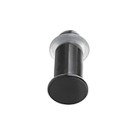 Titan plug uit Titanium en PVC met PVD laag (zwart). Lengte:10mm. Voor opgerekte gaatjes in de oren. Met rubberen ringetje om te fixeren.