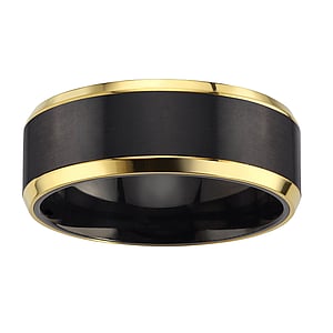 Anillo Titan Titanio Revestimiento PVD (negro) Revestimiento PVD (color oro)