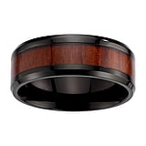 Anillo Titan Titanio Revestimiento PVD (negro) Madera epoxy