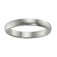 Titan Ring uit Titanium. Breedte:3mm. Afgerond. Mat geslepen.