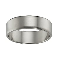 Titan Ring uit Titanium. Breedte:6mm. Afgerond. Mat geslepen.