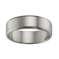 Bague en titane Largeur:6mm. arrondi. Poli mat.