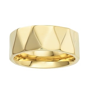Titan Ring Titanium PVD laag (goudkleurig) driehoek