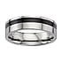 Titan Ring Titanium Black PVD-coating Stripes Grooves Rills